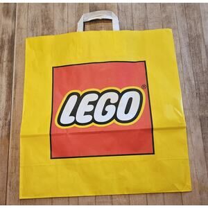 LEGO Store Paper Large Retail Shopping Gift Bag - Yellow 18” X 17” X 6.5” Paper